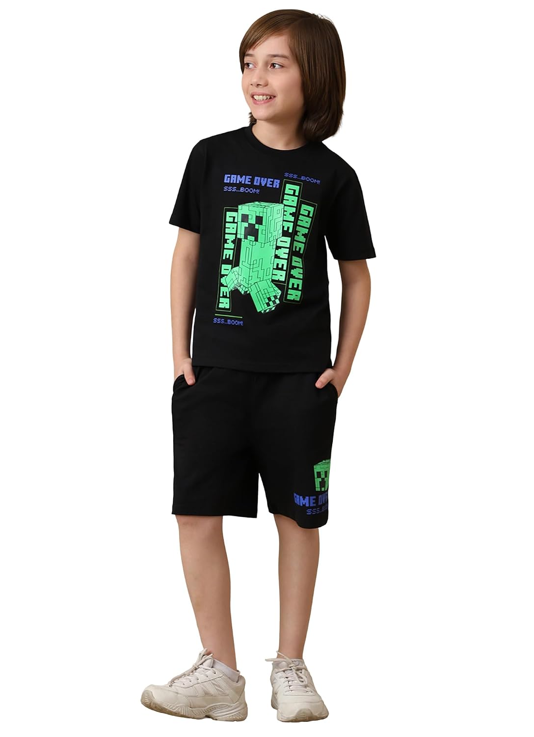 Kidsville Official Minecraft Graphic Printed Regular Fit Cotton Tshirt & Shorts Set For Boys - Review, Price and Buying Guide
