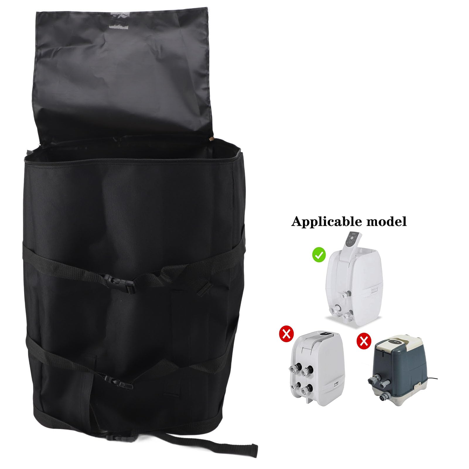 Gsycle Hot Tub Spa Heater Pump Cover, Universal Inflatable Hot Tub Pump Cover Hot Tub Accessories for Most Hot Tub Spa Heater Pump