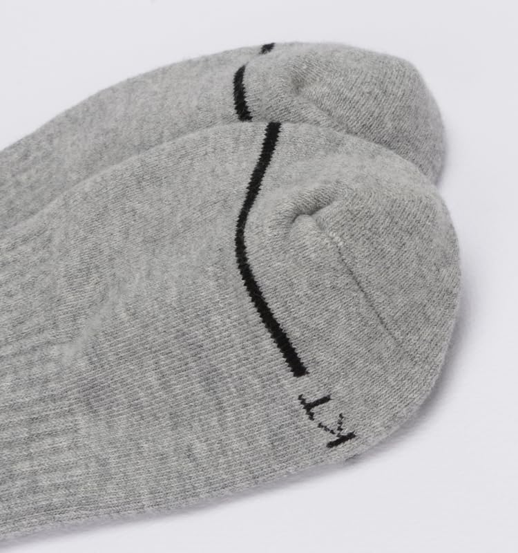 Cotton Crew Socks, Light Gray, Pack of 3 Pairs siez 10-13 - Image 5