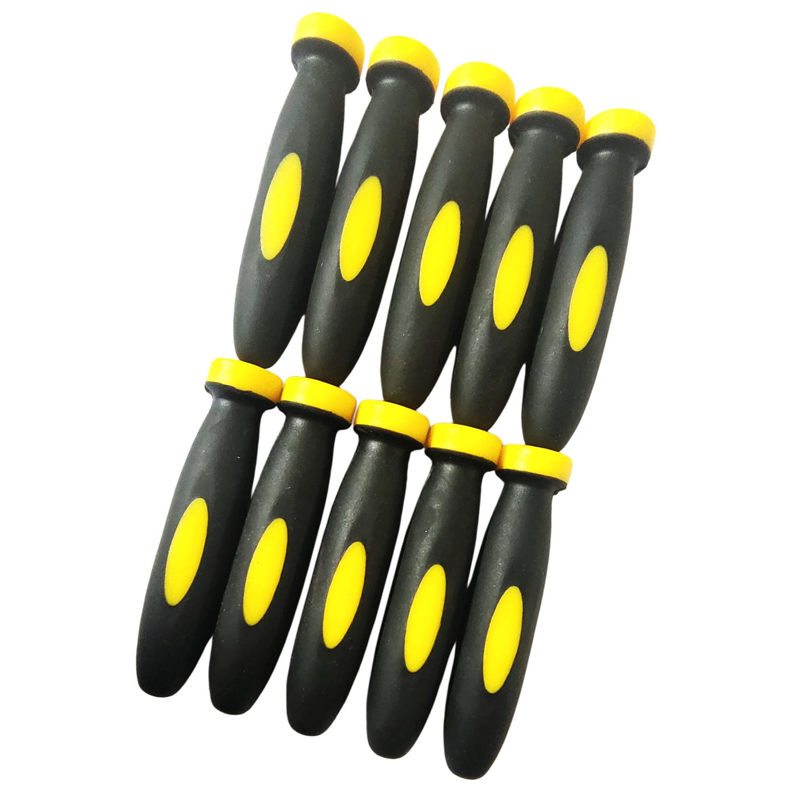 Hsioluted 10Pieces Double Tone File Tool Handles Professional File Tool Handle Produced For Nonslip And Fatigue Proof Usage Ergonomic Handle