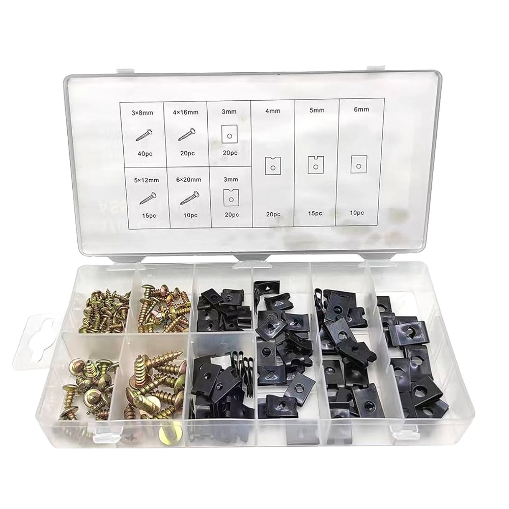 Amazon | 【170個セット】Uナット ネジ キット Uクリップ