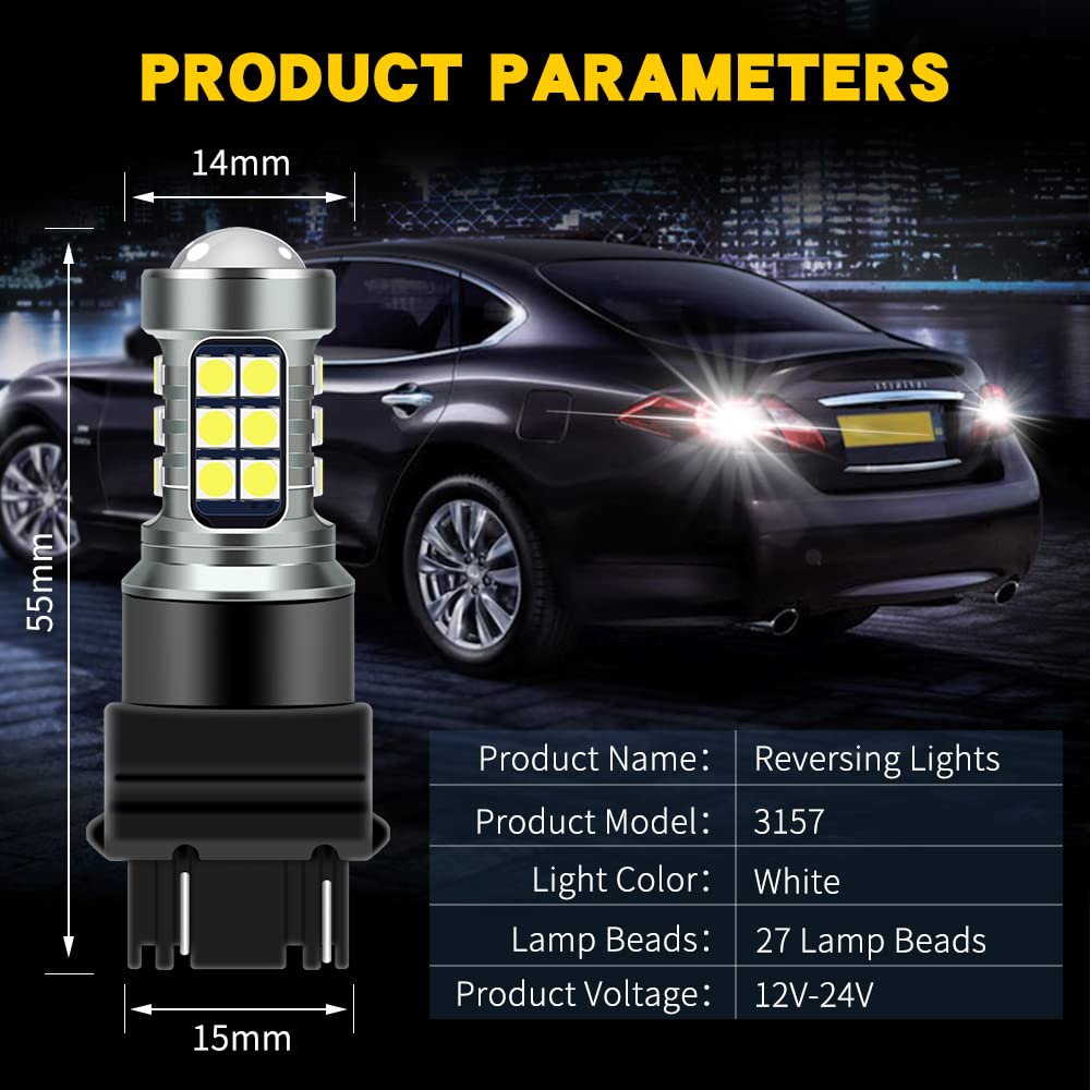 KaiDengZhe 3157 3156 Ampoule LED 3057 T25 P27/7W Ampoules De Feux De Freinage LED De Voiture 46SMD 3020 Puce Canbus Sans Erreur Remplacer Pour La Position Frein Stop Parking Feux De Jour
