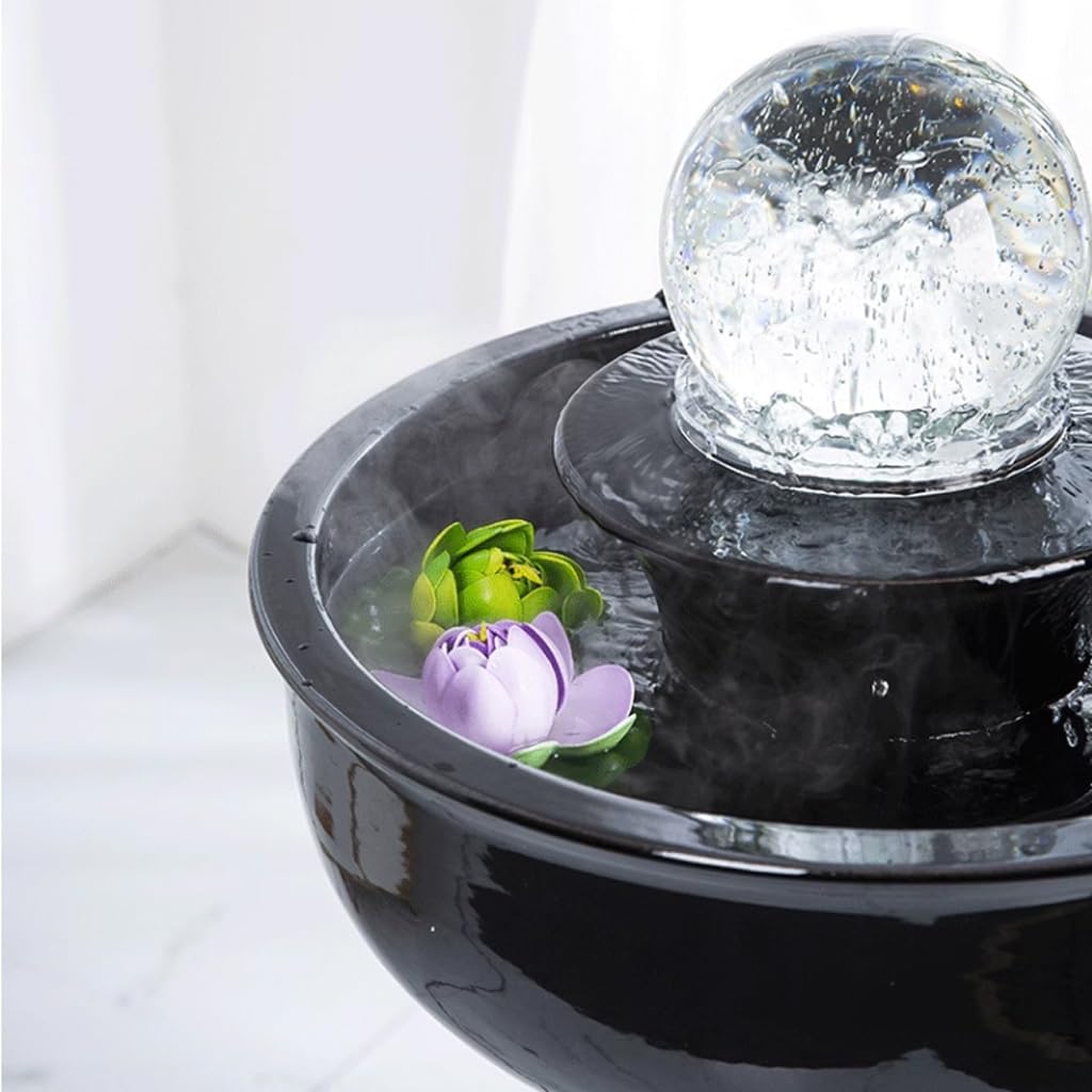 Fuente Decorativa de jardín, Fuente de Agua con Cascada, de cerámica, diseño de Pino, Feng Shui Zen, decoración para salón, Dormitorio, Oficina