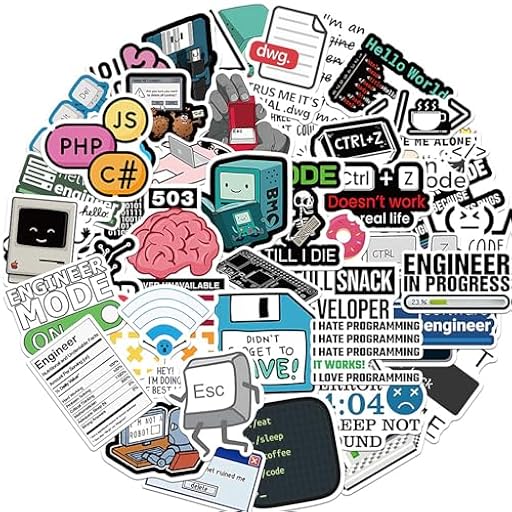 2 X 50 Piezas Pegatinas de programador, Programador Pegatinas para Portátil, pegatinas con Temática De Programador, programado Pegatina de Vinilo, para niños y adolescentes pegatina | Ya disponible en tu tienda friki favorita! En mundofriki.es!