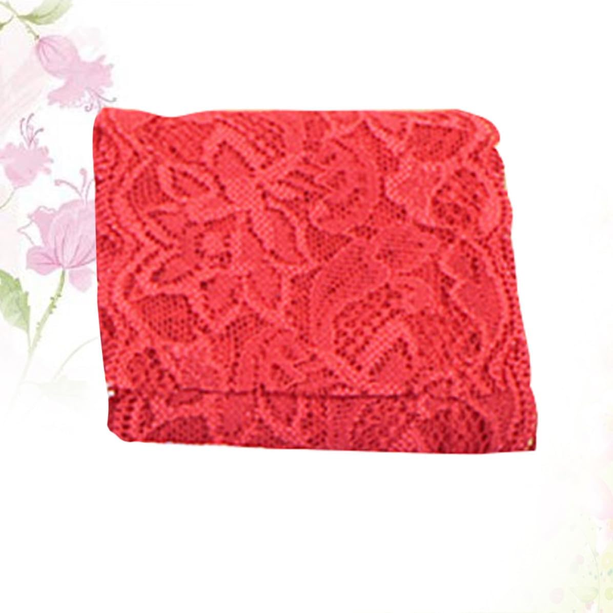 Red Elastic Lace Trimming Nylon DIY Clothing Material for Crafts