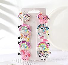 HAMSA Metal Hair Jaw Clips, Large Non-Slip Design, Sparkly Finish for Thick and Curly Hair (Unicorn Baby Clip)