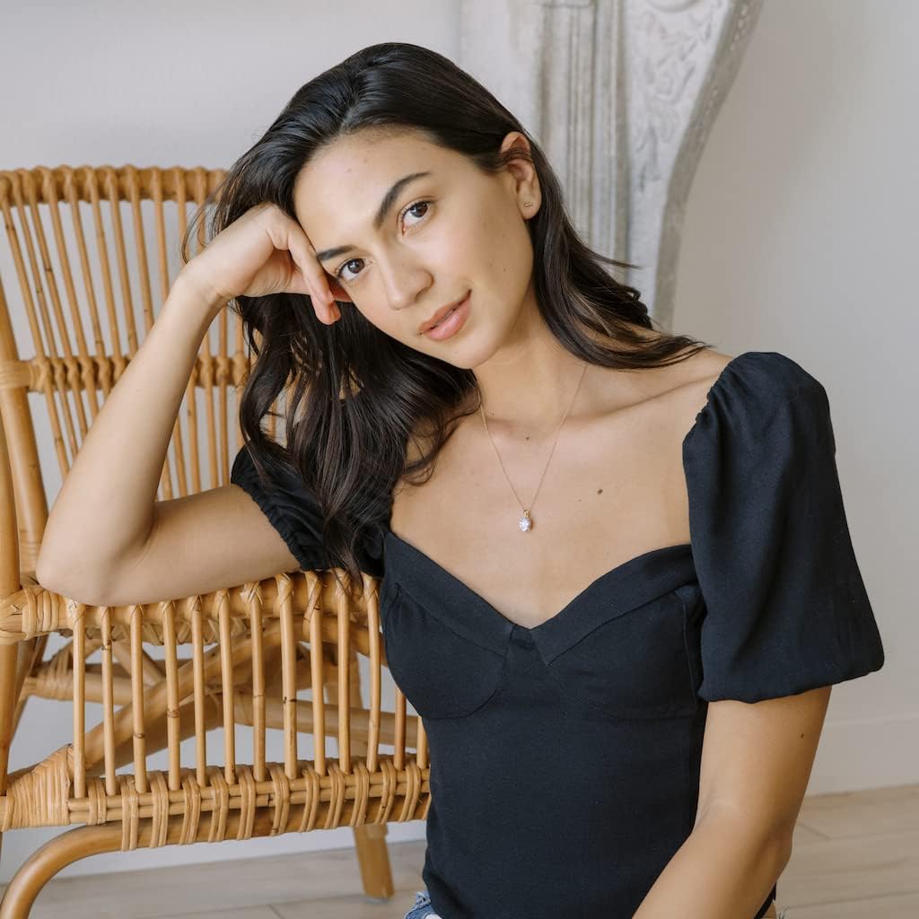 Honeycat Purple Oval Crystal Confection Pendant Necklace in Gold, Rose Gold, or Silver | Minimalist, Delicate Jewelry