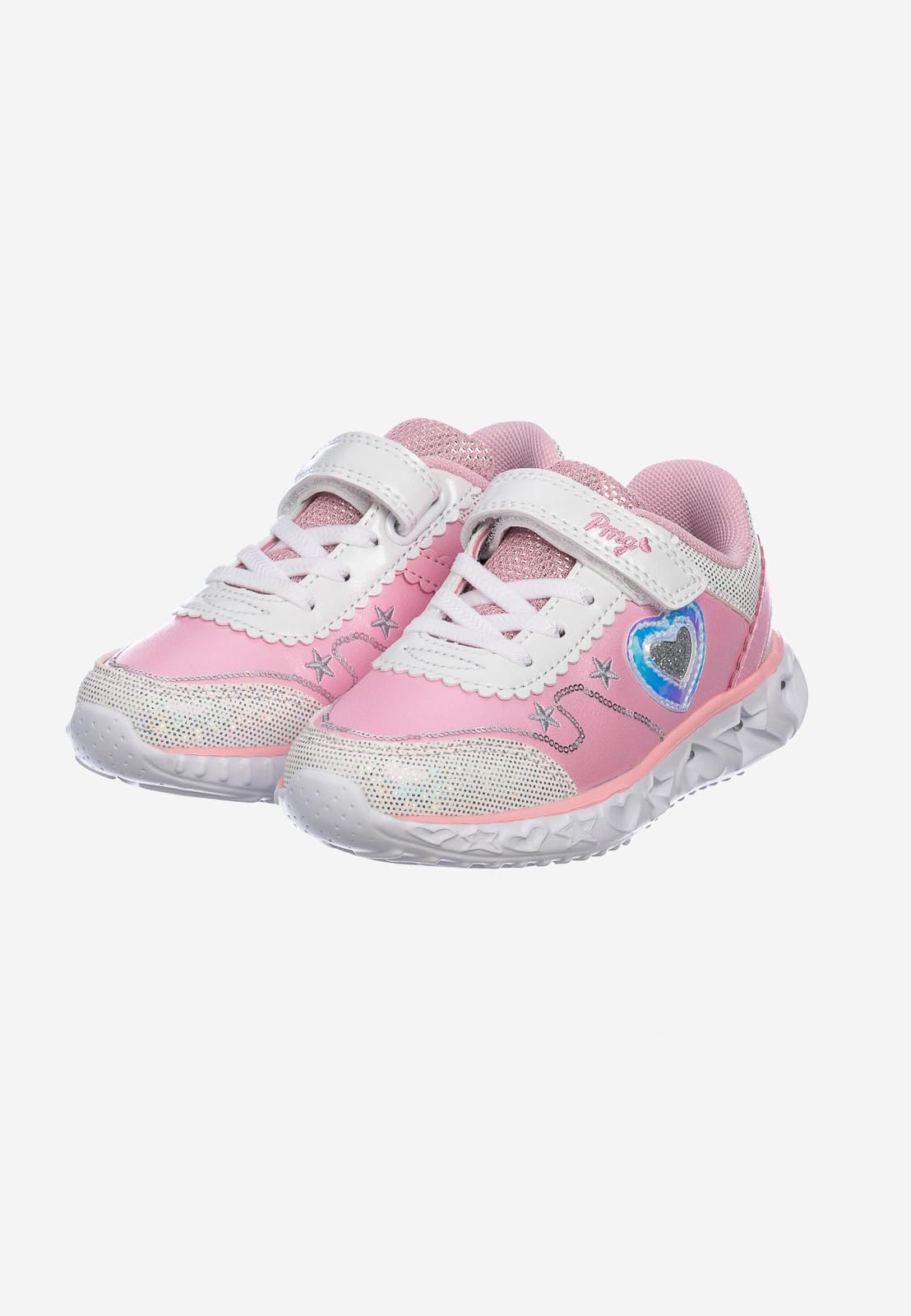 PRIMIGI Sneakers 6980511 Chiusura con Lacci e Strappo Sottopiede in Pelle e Il Fondo in Gomma. La Suola è Dotata di luci