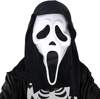 Halloween Scream Mask, Scary Ghost Face Mask for Adult, Horror Latex Mask,Skull Face Mask for Costume Cosplay Party