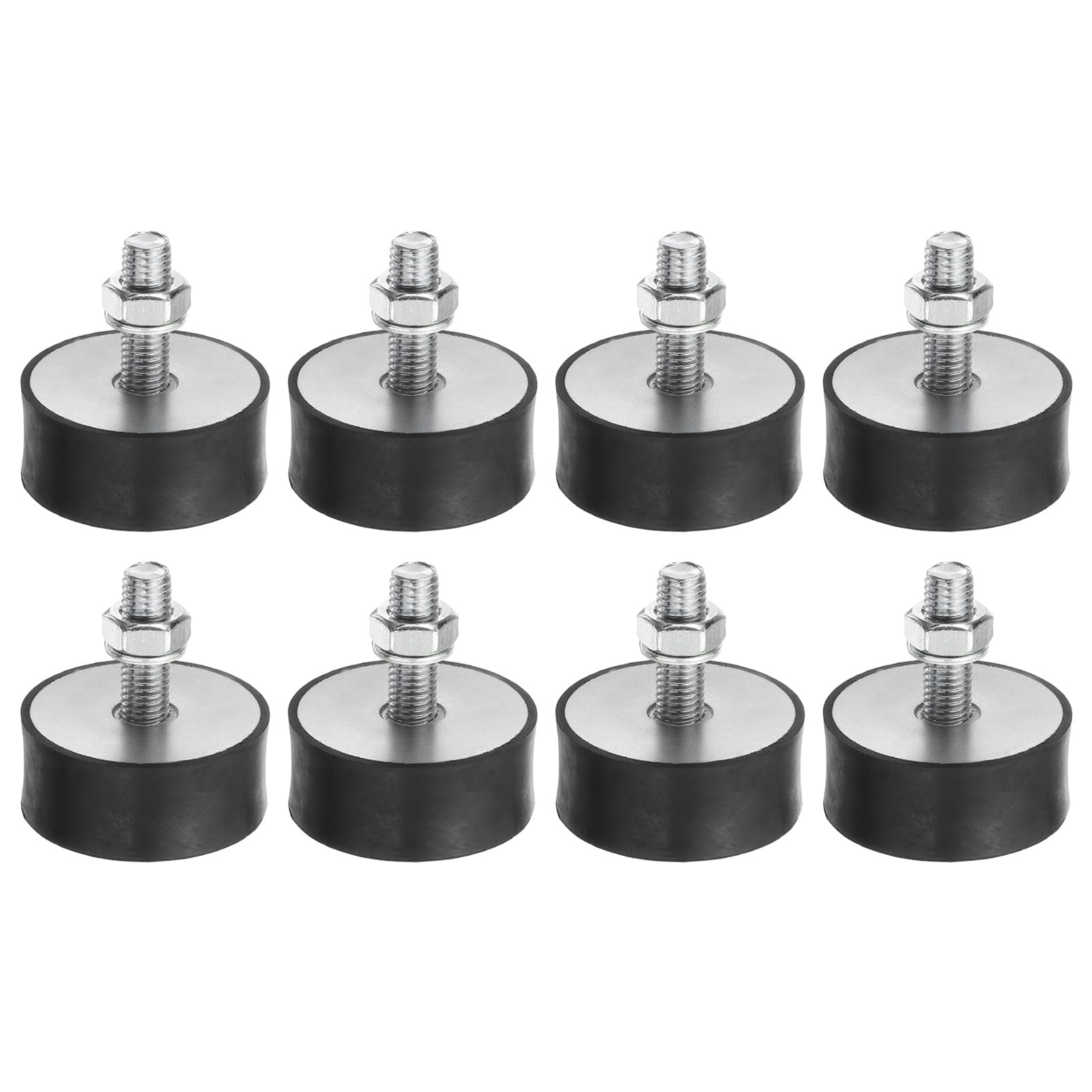PATIKIL 25x60mm Supporti In Gomma Antivibranti, 8 Pezzi Supporti Cilindrici Antivibranti M6 In Gomma Con Dadi Per Motori Di Garage Compressori Ad Aria Motori