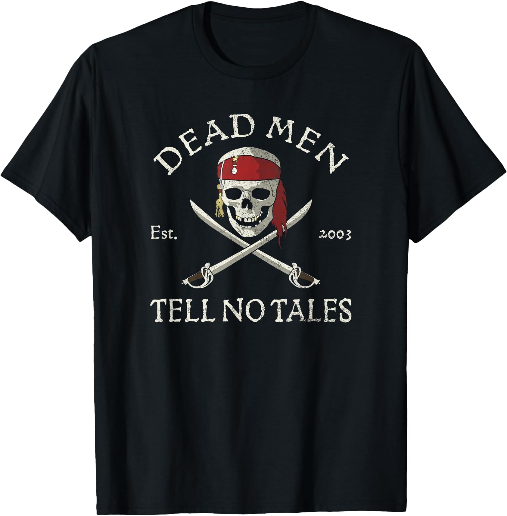 Pirates of The Caribbean Dead Men Tell No Tales T-Shirt Small