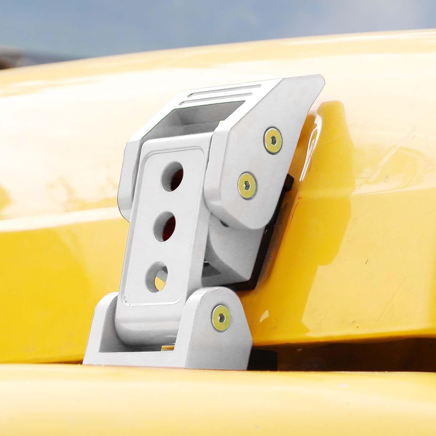 Hood Latch Stainless Steel Hood Catch Kit Compatible with Jeep Wrangler 1997-2006 Jeep Wrangler TJ(White)