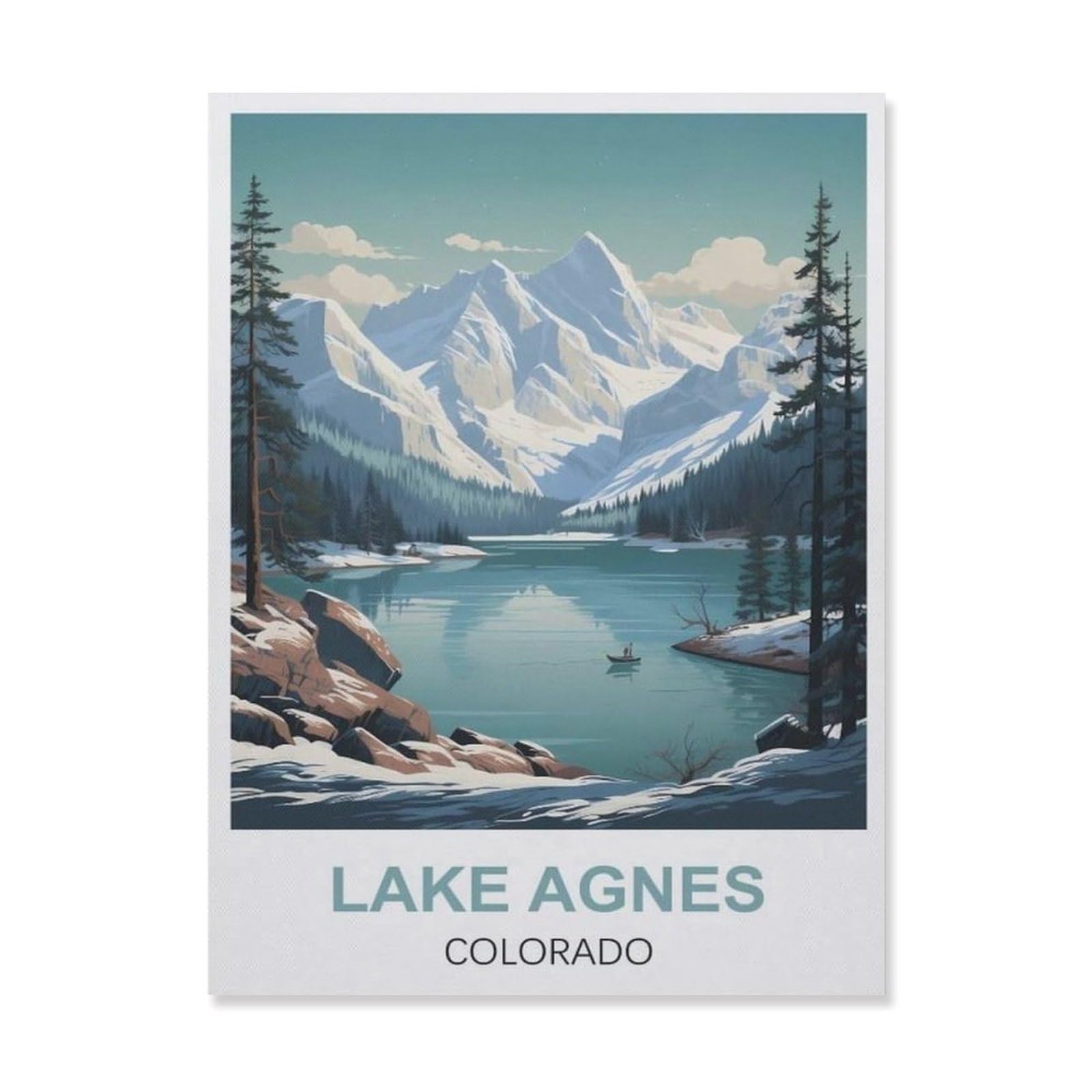 Metal Tin Sign，Lake Agnes Colorado(20x30cm）