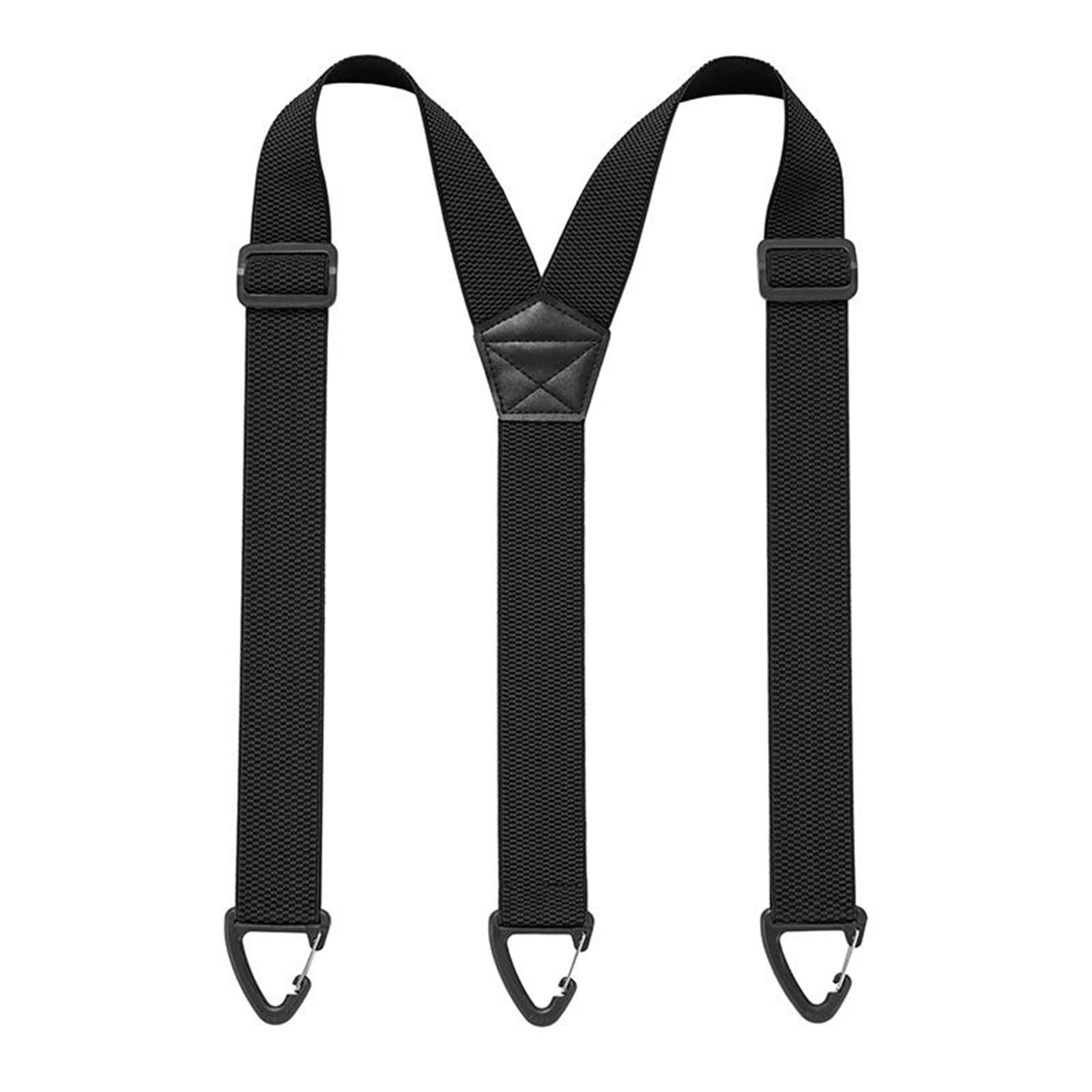 Suspenders for Men Black, Professional Elastic Braces with Strong Clips, Durable Support for Work and Formal Wear, Adjustable Design for Daily Comfort, Black Color Polyester Material-image-40