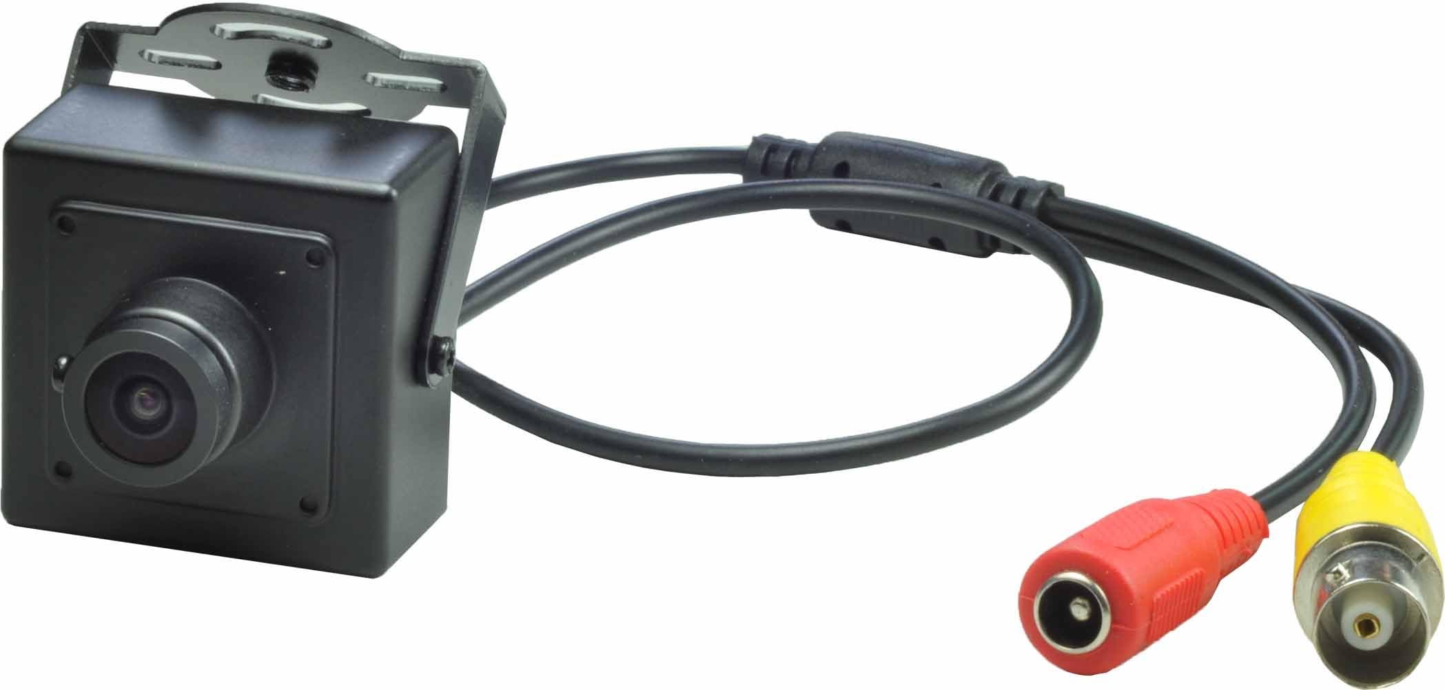 Wired Mini Analog CCTV Camera Wide Angle 2.5mm Lens (with 3.6mm for Spare) CMOS 700TVL with IR Filter Color Security Camera Daytime Vision with Free Power Supply