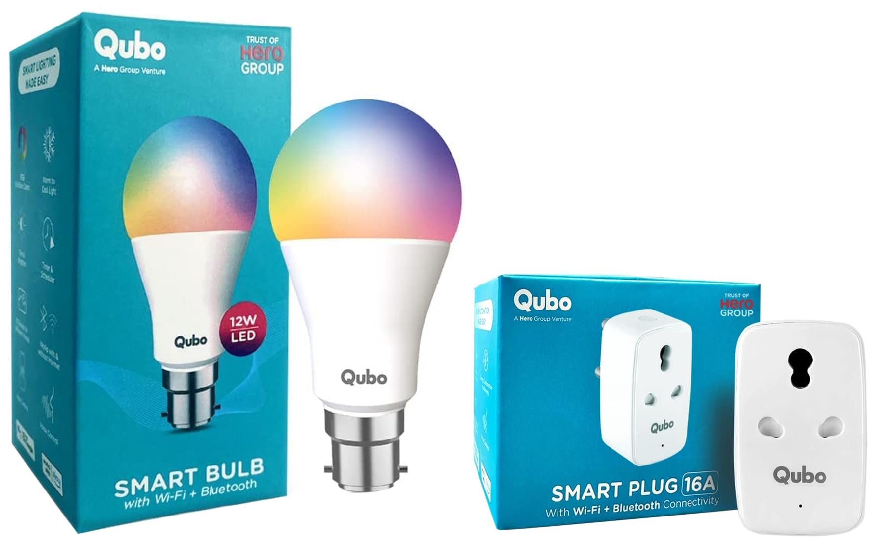 Qubo 16A Plug & 12W Bulb Plug Combo | Voice Control with Amazon Alexa and Google Assistant (B0BZ74WNDX) Amazon Price History, Amazon Price Tracker