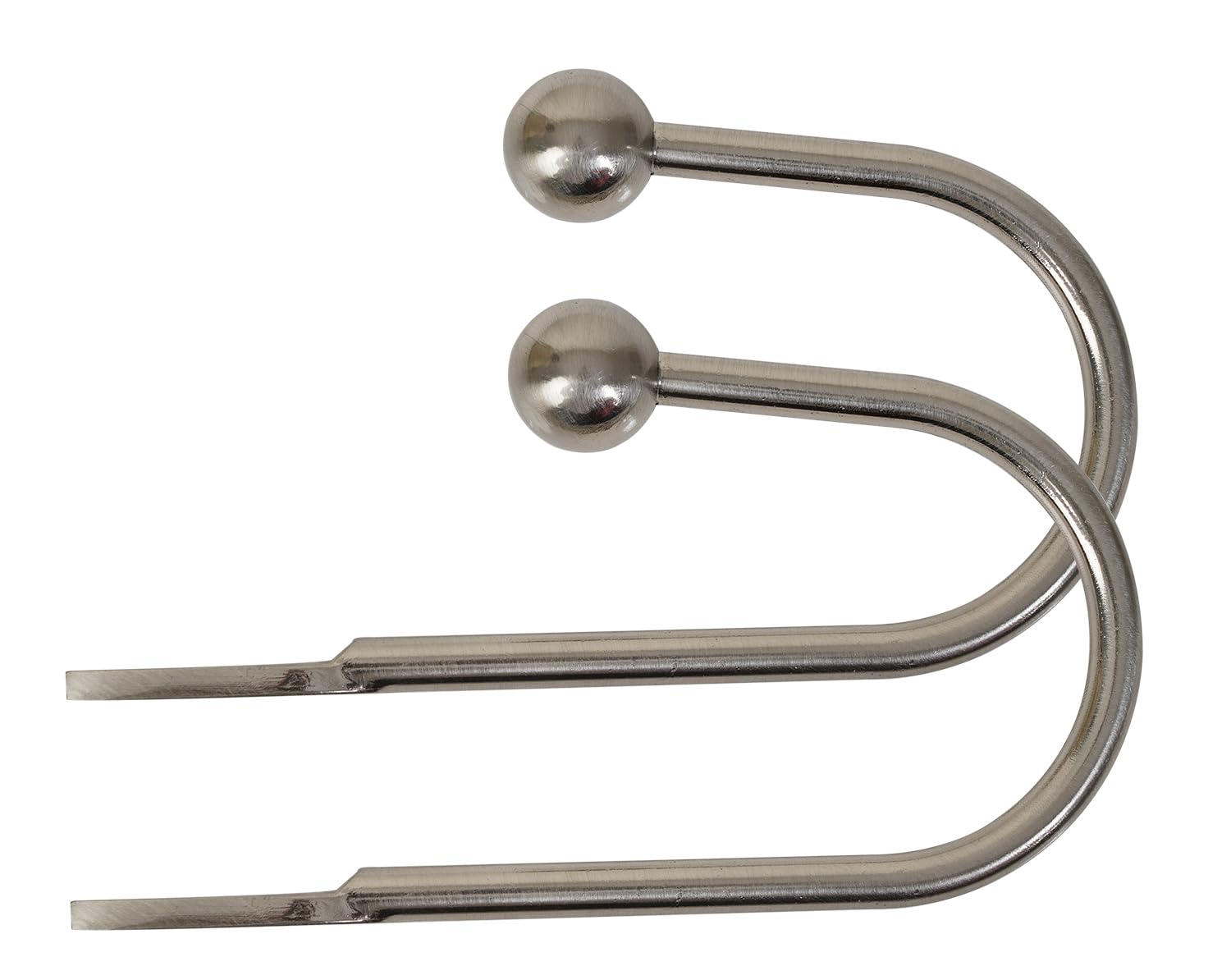 Lister Cartwright Curtain Hold Backs 2 x Metal Curtain Holdback Decorative Drapery All Fixing Included (Polished Steel, Ball)