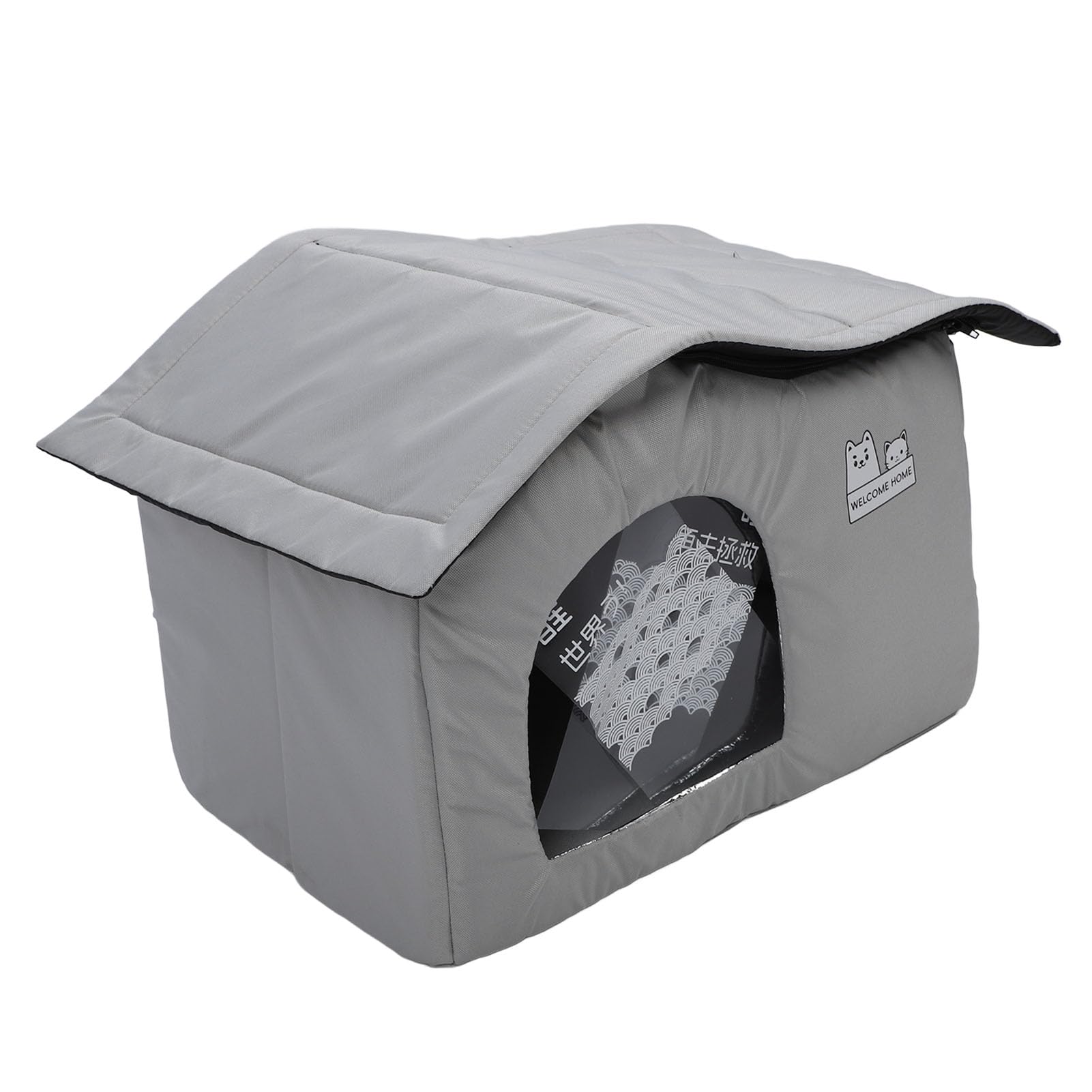 Haustier-Kühlhaus, Faltbares Katzenhaus, Kühlunterlage, Tierheim, Katze, Hund, Weiches Sofa, Höhle, Bett mit Eisbeuteln für Katzen, Kleine Hunde, Welpen, Haustiere (M)