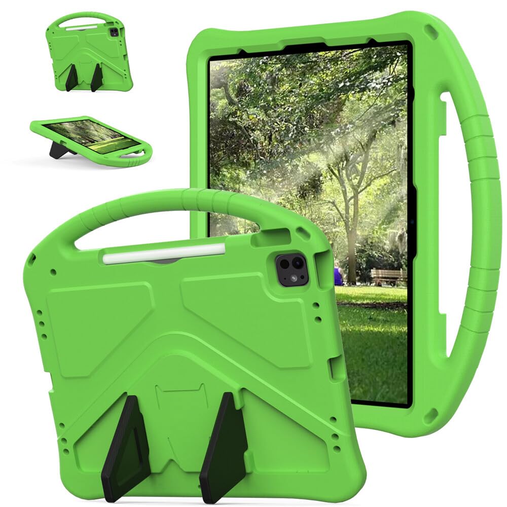 Custodia compatibile con iPad Pro 11 pollici 2018 (colore verde) antiurto supporto rigido in silicone elegante custodia