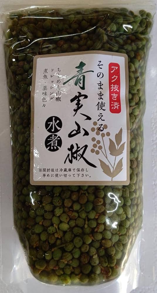 Amazon | プロ使用 青実山椒 ( 水煮 ) 430g（固形250g）開封後