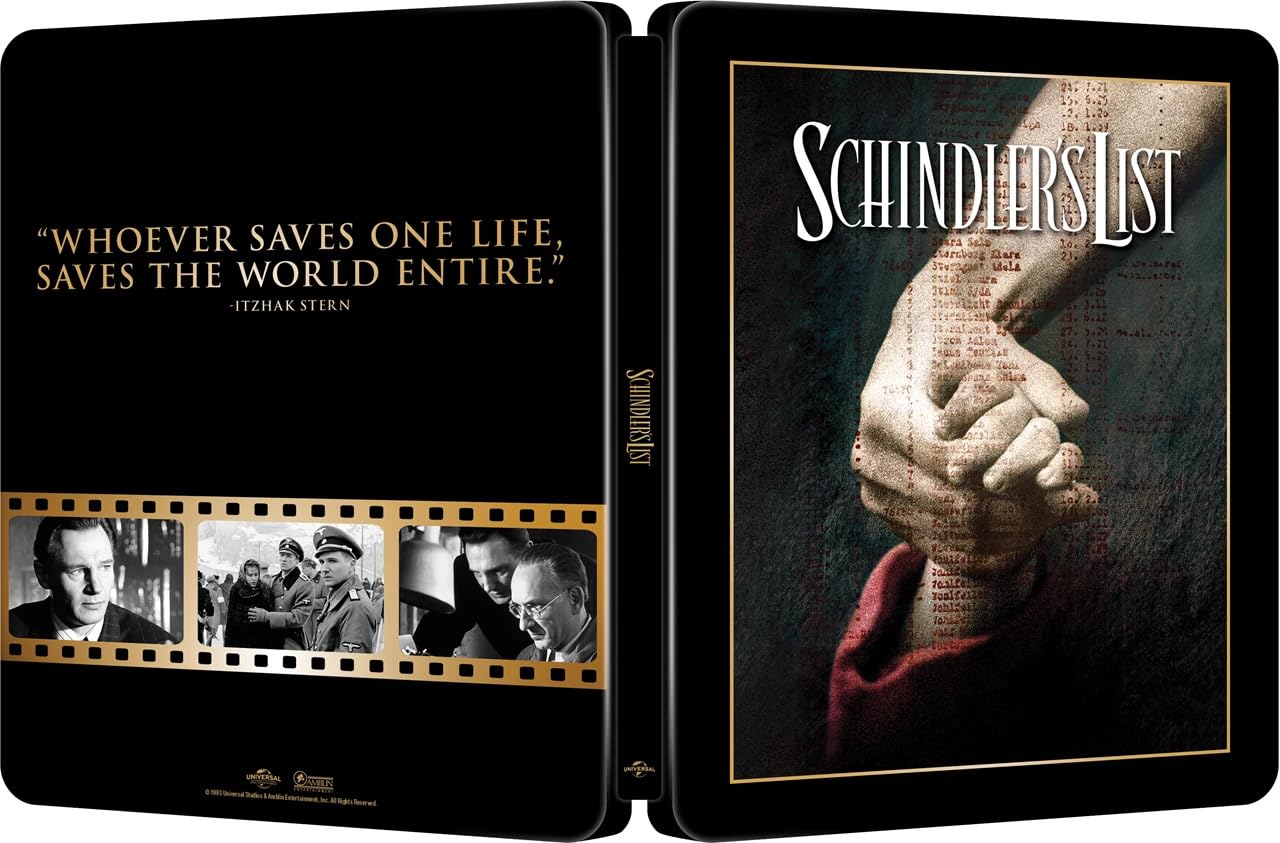 Schindler's List (Limited Edition, SteelBook) [Special Bonus Features / 1993] [4K UHD + Blu-ray] [Region Free]