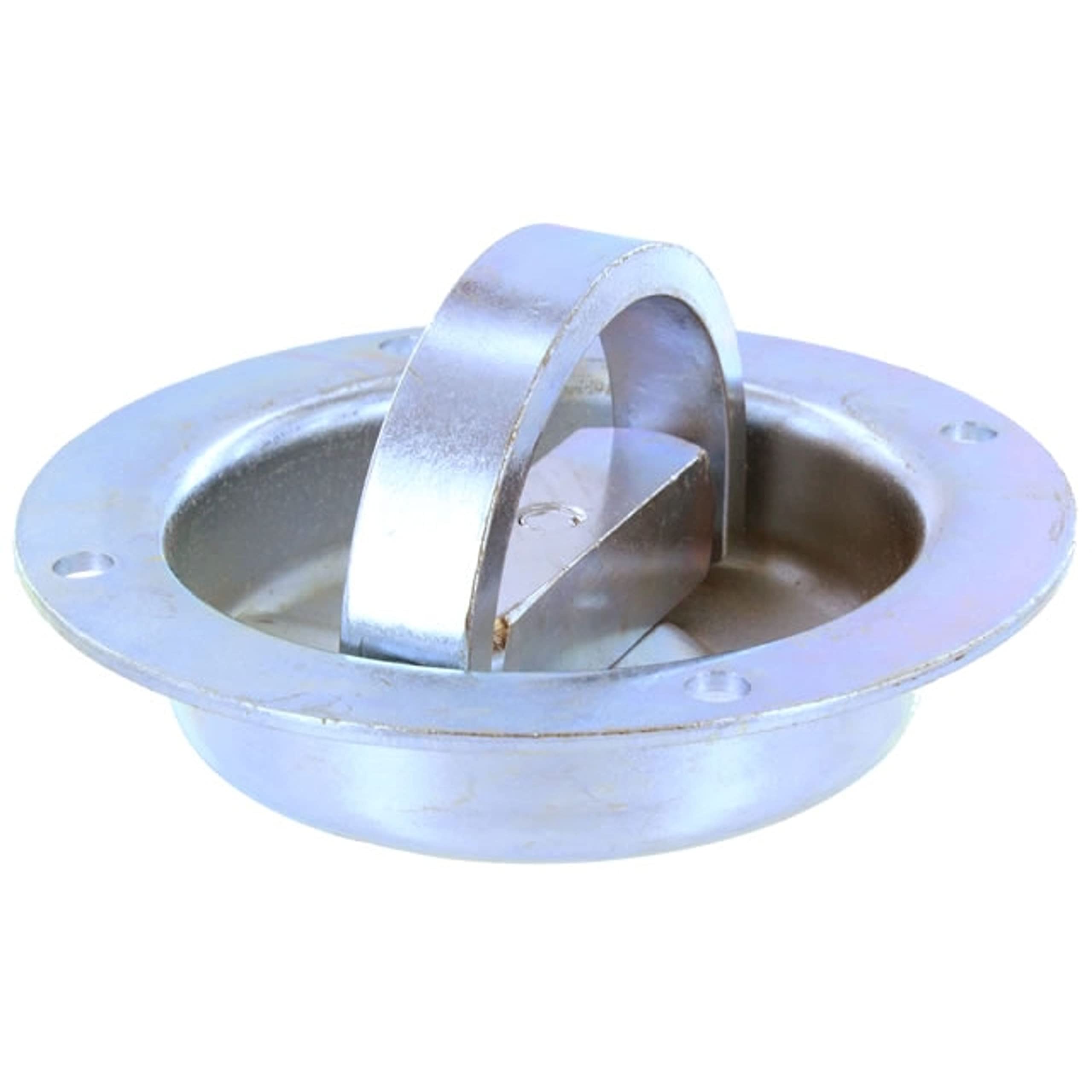 US Cargo Control Rotating Pan Fitting/Recessed Mount D-Ring Tie Down (6,000 lbs. Break Strength)