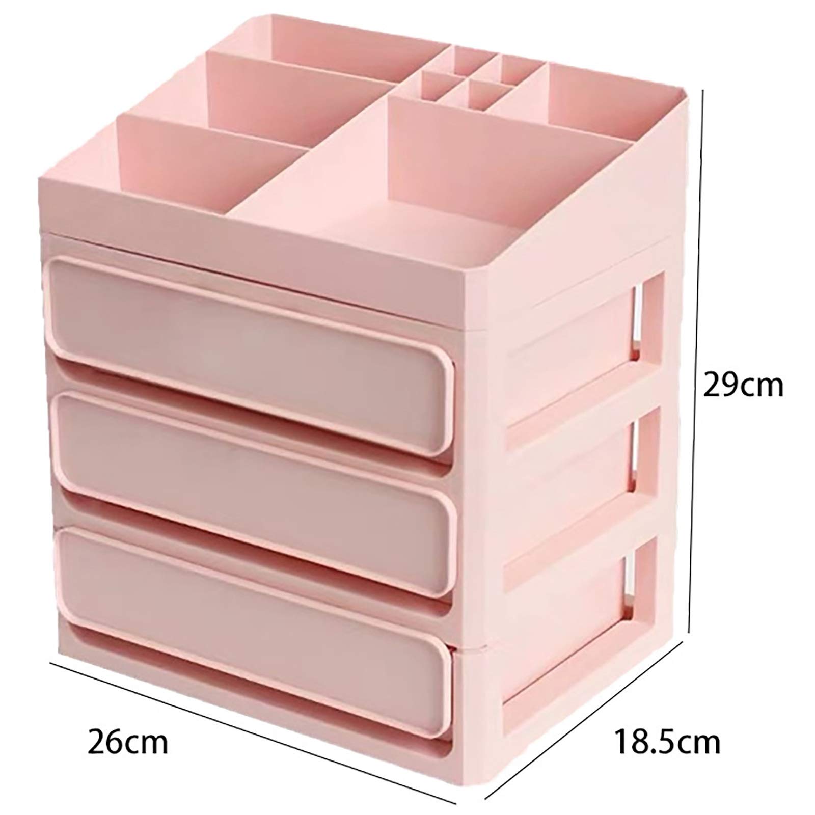 Caja de Almacenamiento de Cosméticos Los Estudiantes de Escritorio organizan bastidores y Cajas cajones Almacenamiento cosméticos para Tocador y Baño(Blanco)