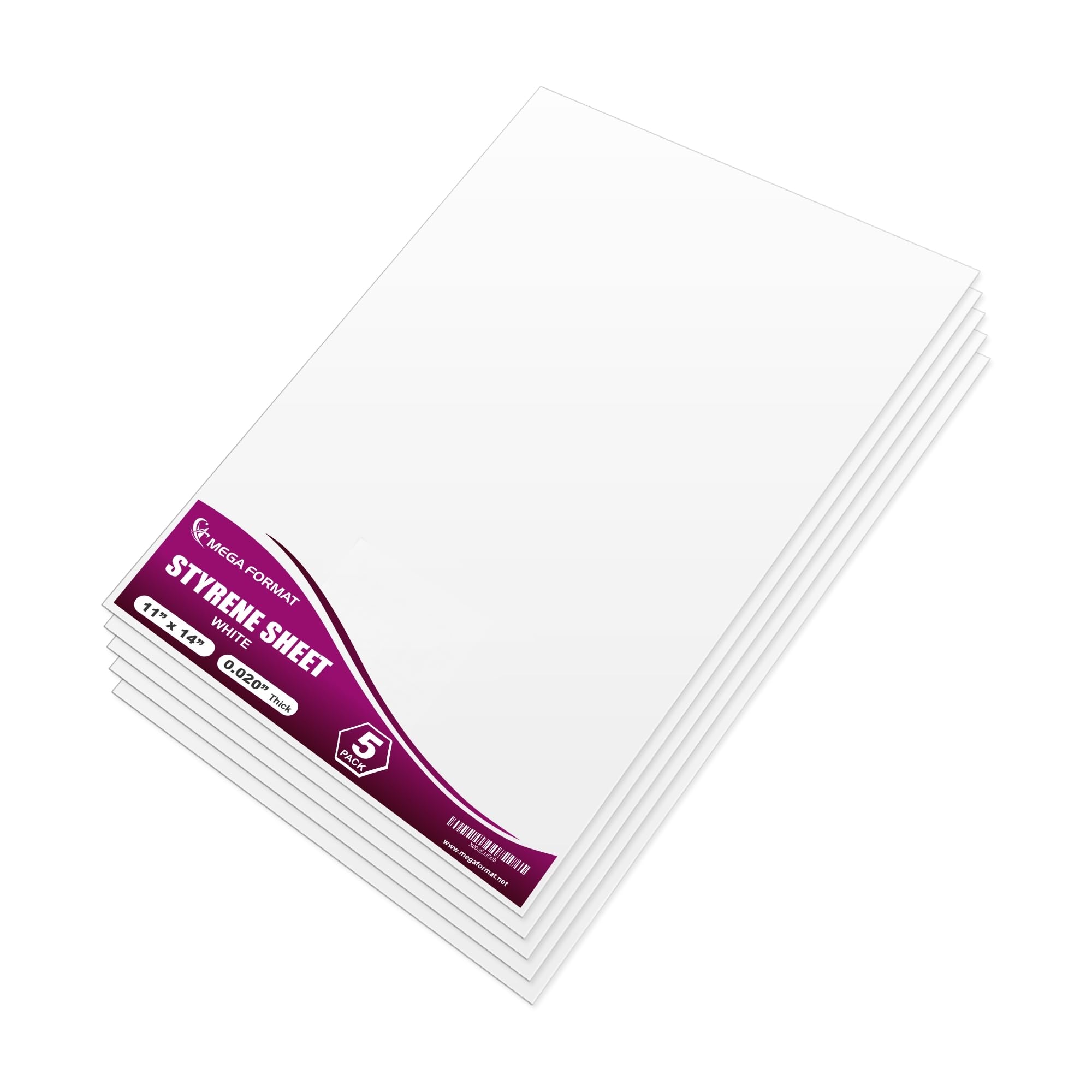 White Polystyrene Sheets - Craft & Display Plastic -12