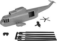 Vista 6 de TimMee Juego de Helicóptero de Soldados de Plástico - Gris 26 piezas Hecho en EE.UU