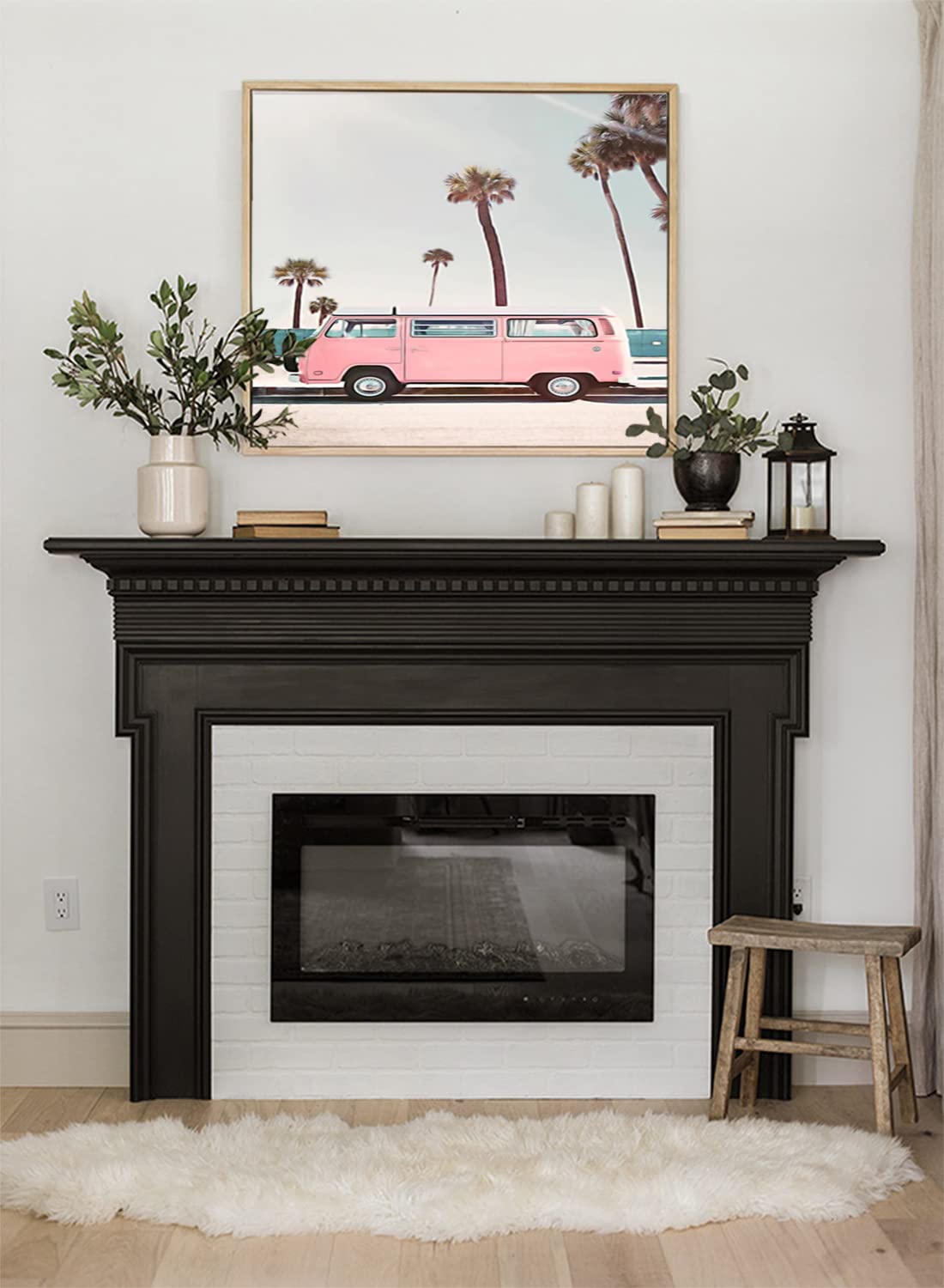 Xtreme Skins Designs Print Wooden Floater Framed Canvas Wall Art Decoration Poster (14x14 Inch) - Beach Life In Sassy Pink Canvas B