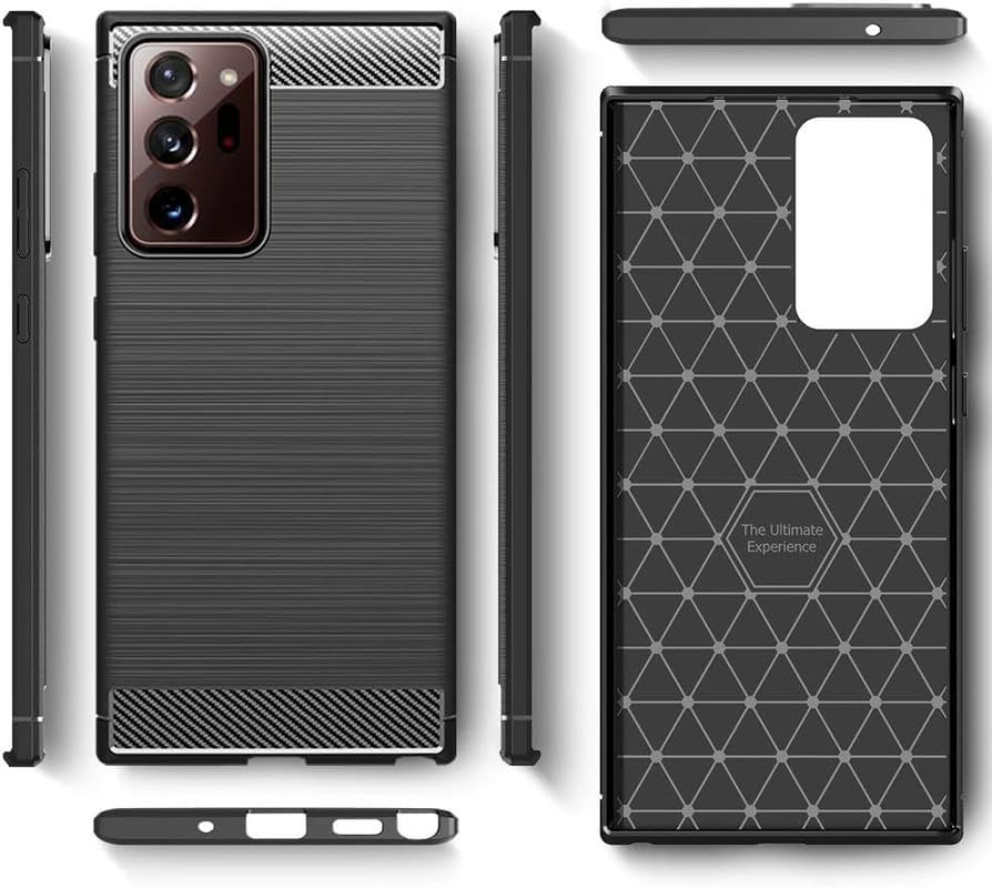 Image of Hybrid Carbon Fiber Back Case for Samsung Galaxy Note 20 Ultra (Black)