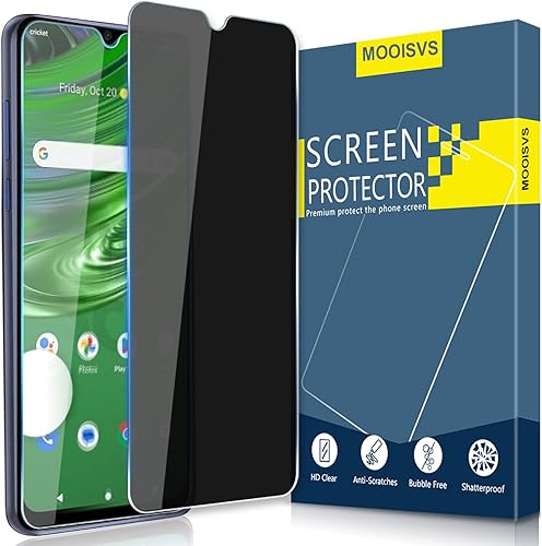 Paquete de 2 protectores de pantalla de vidrio templado para Cricket Outlast, película de vidrio templado Ultra HD, antiespía, dureza 9H, arañazos,