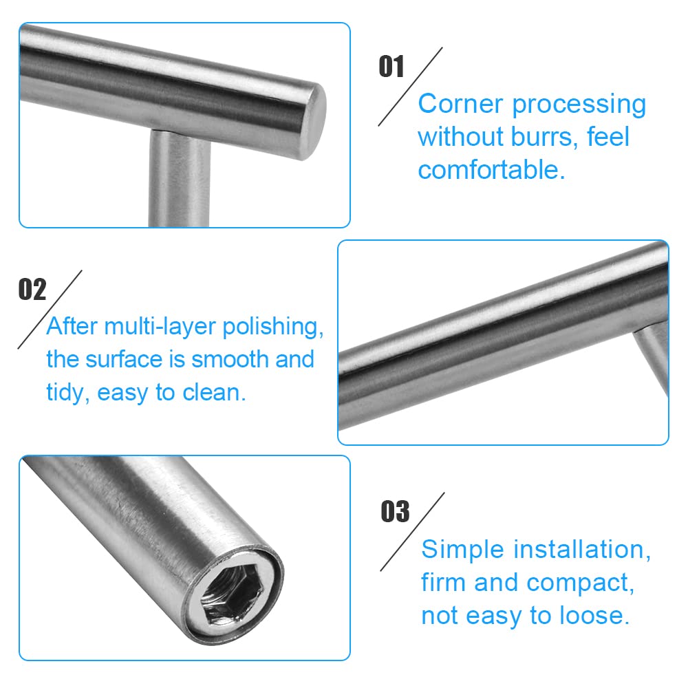 Maniglia Per Mobile, Set Di 2 Maniglie Per Armadio Da Bagno Nere 128 Mm