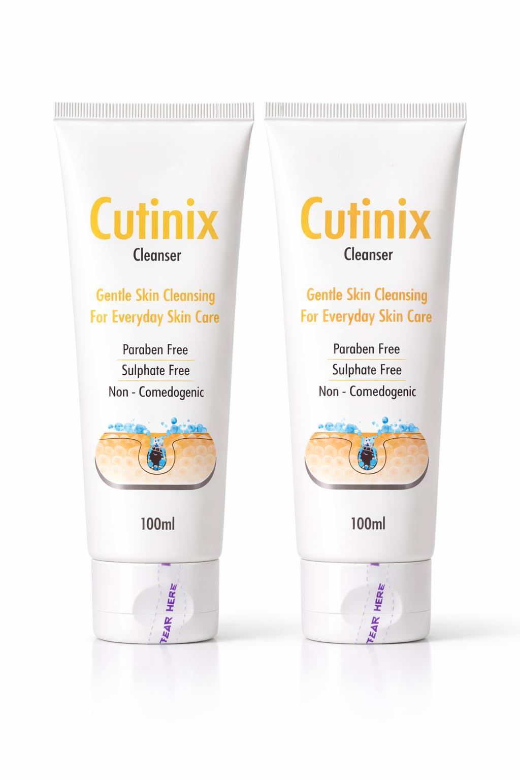 Cuti-nix Cleanser for Daily Use – Intensive Hydration | Non-Greasy, Non-Comedogenic | Paraben Free | Suitable for All Skin Types | 100g-image-48