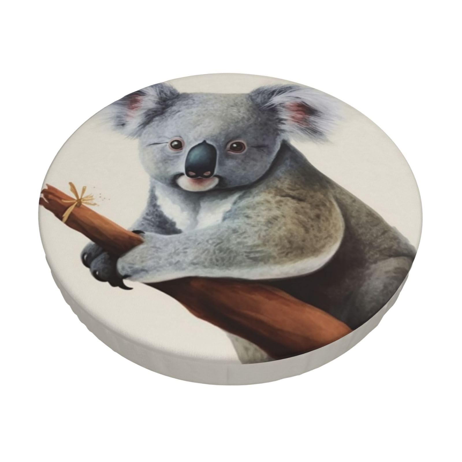 FodPand Koala and Butterfly Stool Covers Round 14 inch, Stretch Round Bar Stool Seat Covers Washable Dustproof Stool Cushion Slipcover Soft Velvet Bar Chair Covers with Elastic Band