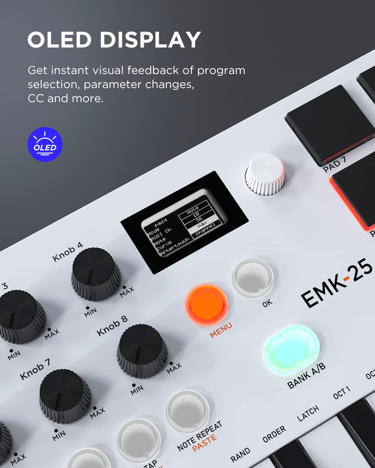 Amazon.com: HXW 25 Key USB MIDI Keyboard Controller With Bluetooth