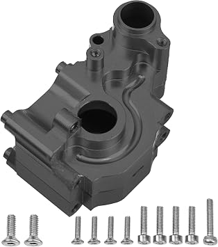 علبة التروس الخلفية من سبائك الألومنيوم صندوق التروس متوافق مع 1/18 Mini-T 2.0 2WD Stadium RC Truck Upgrade Parts Black
