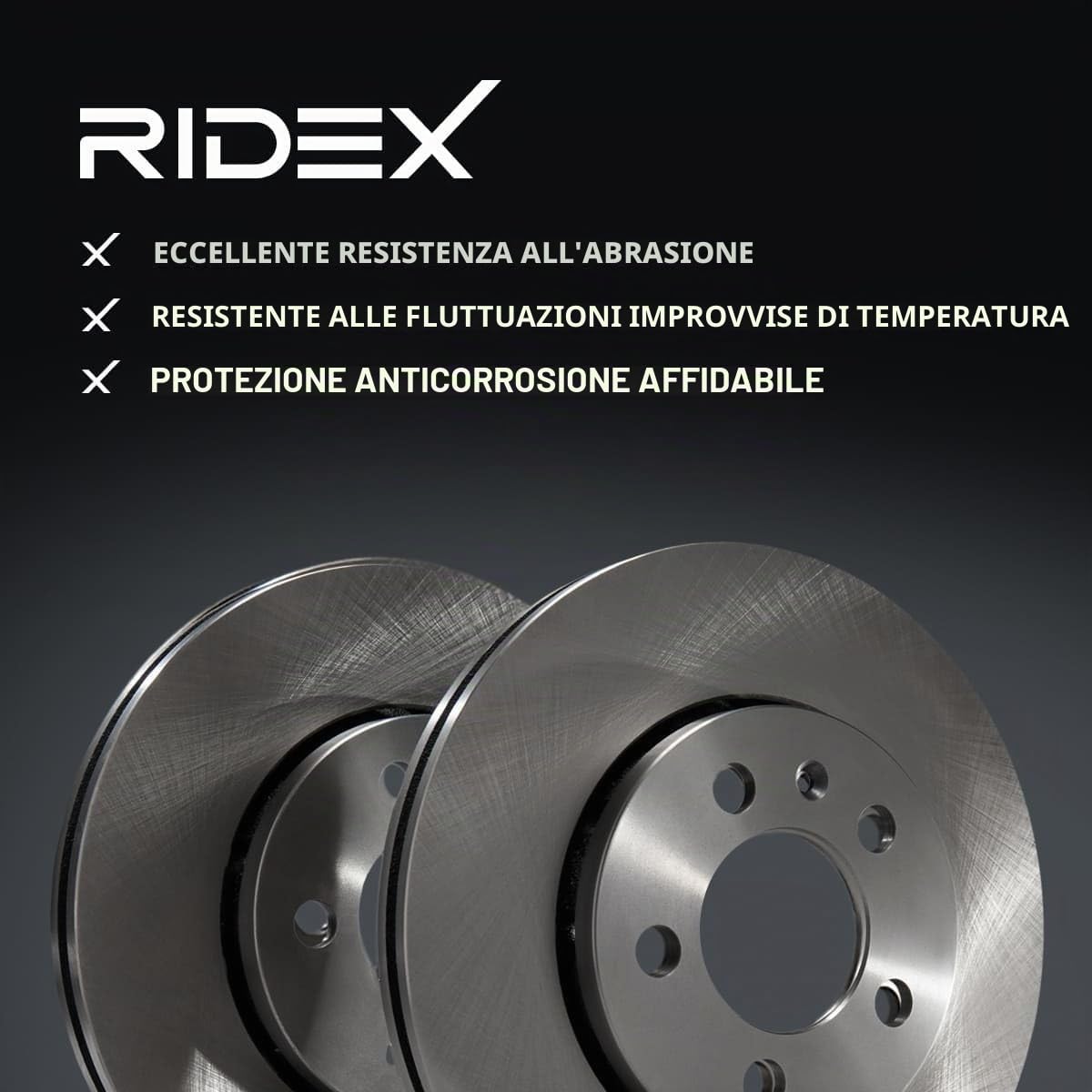 RIDEX 82B1235 2x Disco freno Posteriore senza viti/bulloni Compatibilità con FIAT 500L 351, 352
