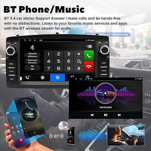 Miniatura 5 de Estéreo de coche 4+64G para Toyota Corolla E120 2000-2006 con Carplay Android Auto, pantalla táctil QLED de 7 pulgadas Radio Android con cámara de