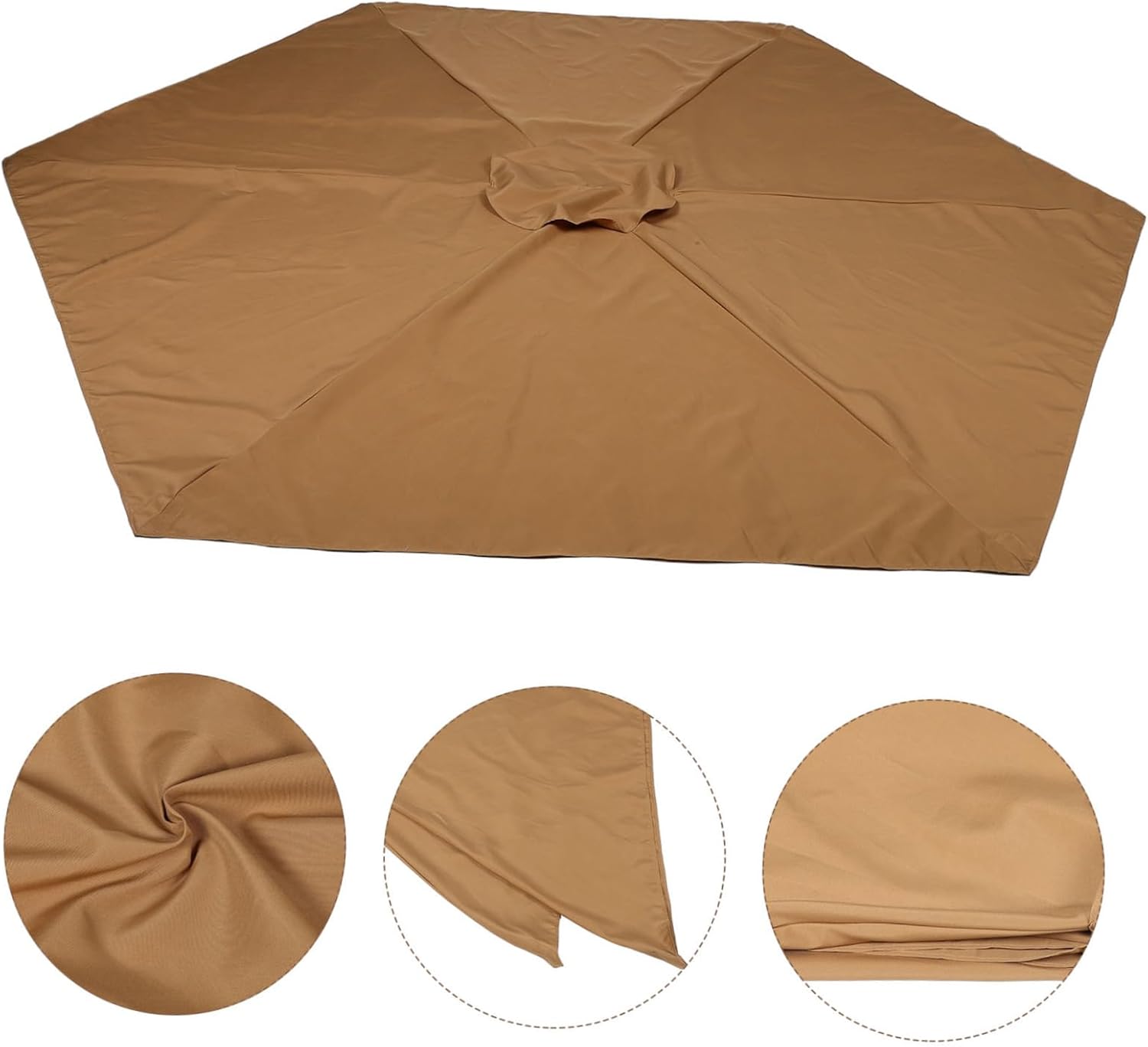 Outdoor Patio Umbrella Replacement Canopy Ribs Polyester for Gardens Yards and Beach Settings Stylish and Versatile Parasol Shade Cover