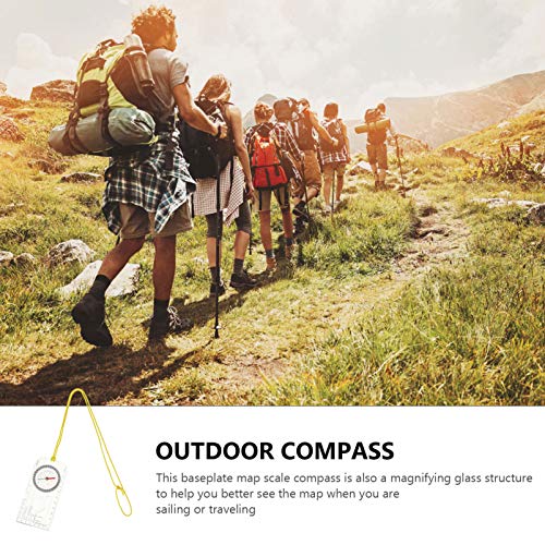NUOBESTY 3 peças de bússola de mira, bússola, trilha, mapa de sobrevivência, bússola, caça, pesca, b