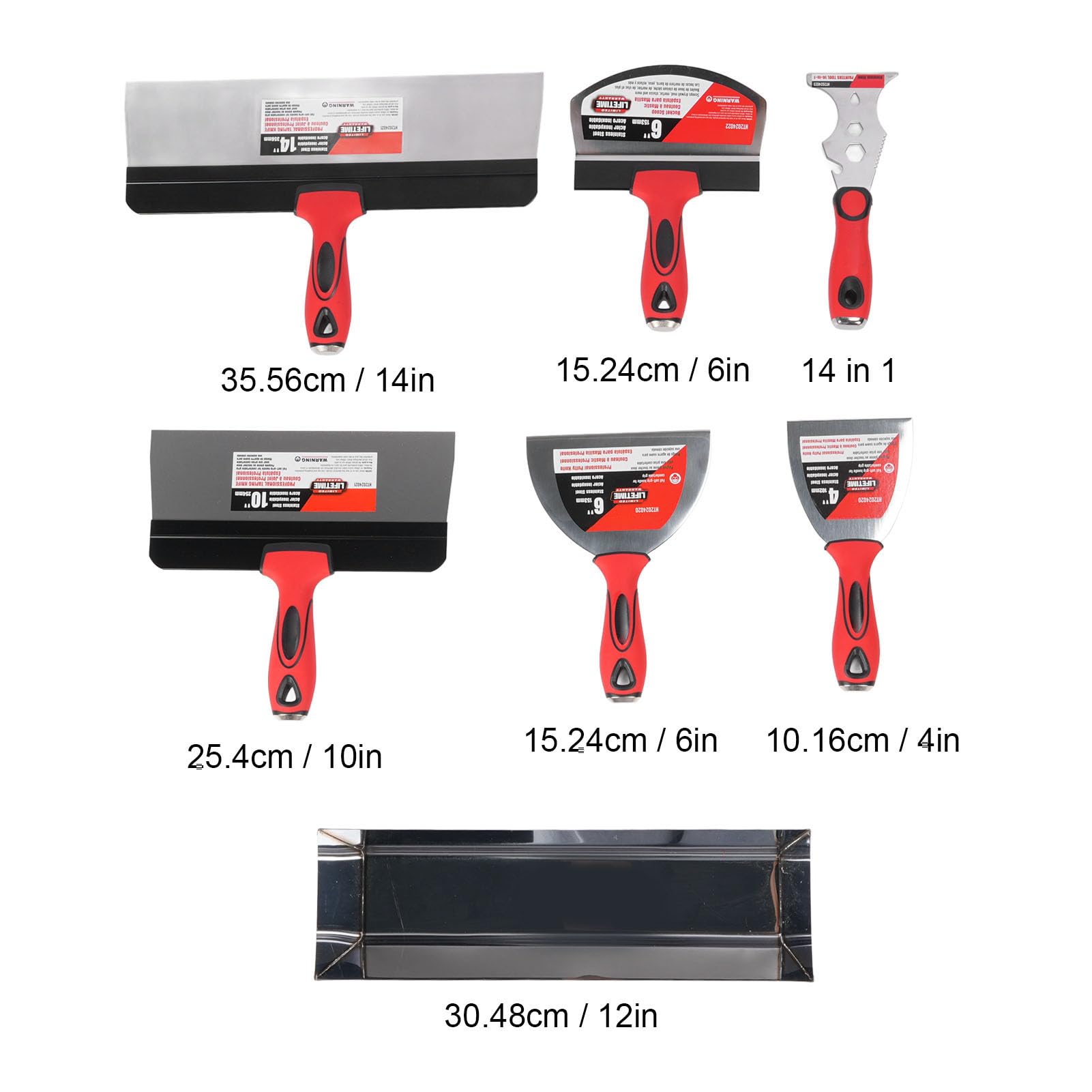 Generic Kit de Herramientas de Mano para Acabado de Paneles de Yeso de Acero Inoxidable, Herramientas de Eliminación de Papel Tapiz de Pintura Duradera para Trabajadores de la Construcción
