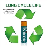 Kinon Deux piles rechargeables 1.2V NiMH AA 1300mAh (8 Pièces) pour lumières extérieures de jardin solaire Porche et patio