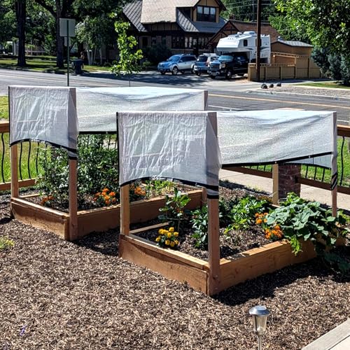 BXAEYIPOR Shade Cloth-80% Aluminum Sunblock Neting,Durable Mesh Tarp with Grommets,Shade Cloth for Garden,Car, Outdoor Pergola,Greenhouse,Chicken Coop and Dog Kennel(Silver) - image 5