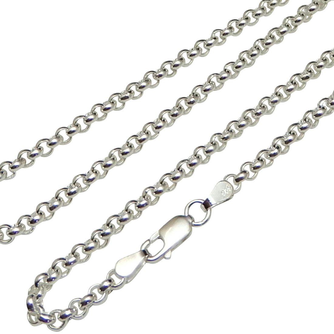 Amazon | （3.6mm 55cm）太い シルバー925 ロールチェーン シルバー