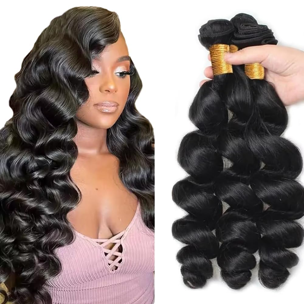 Photo 1 of Vinmdonm Loose Wave Human Hair Bundles 26 28 30 inch