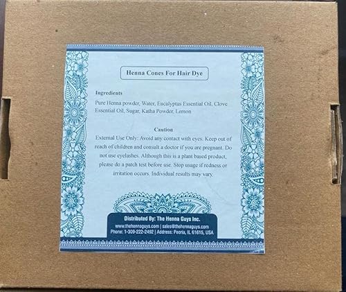 The Henna Guys 100% Natural Ready To Use Henna Cones For Redish Brown Hair Dye thumb #2