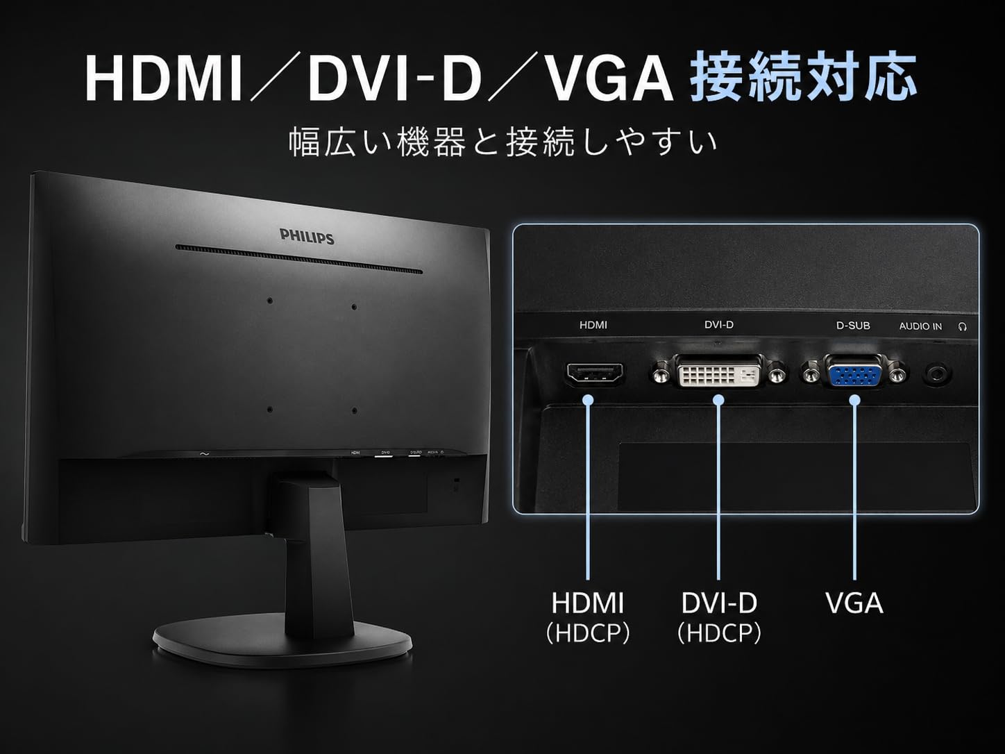Amazon.co.jp: 【整備済み品】 PHILIPS 243V7 23.8インチ 液晶モニター