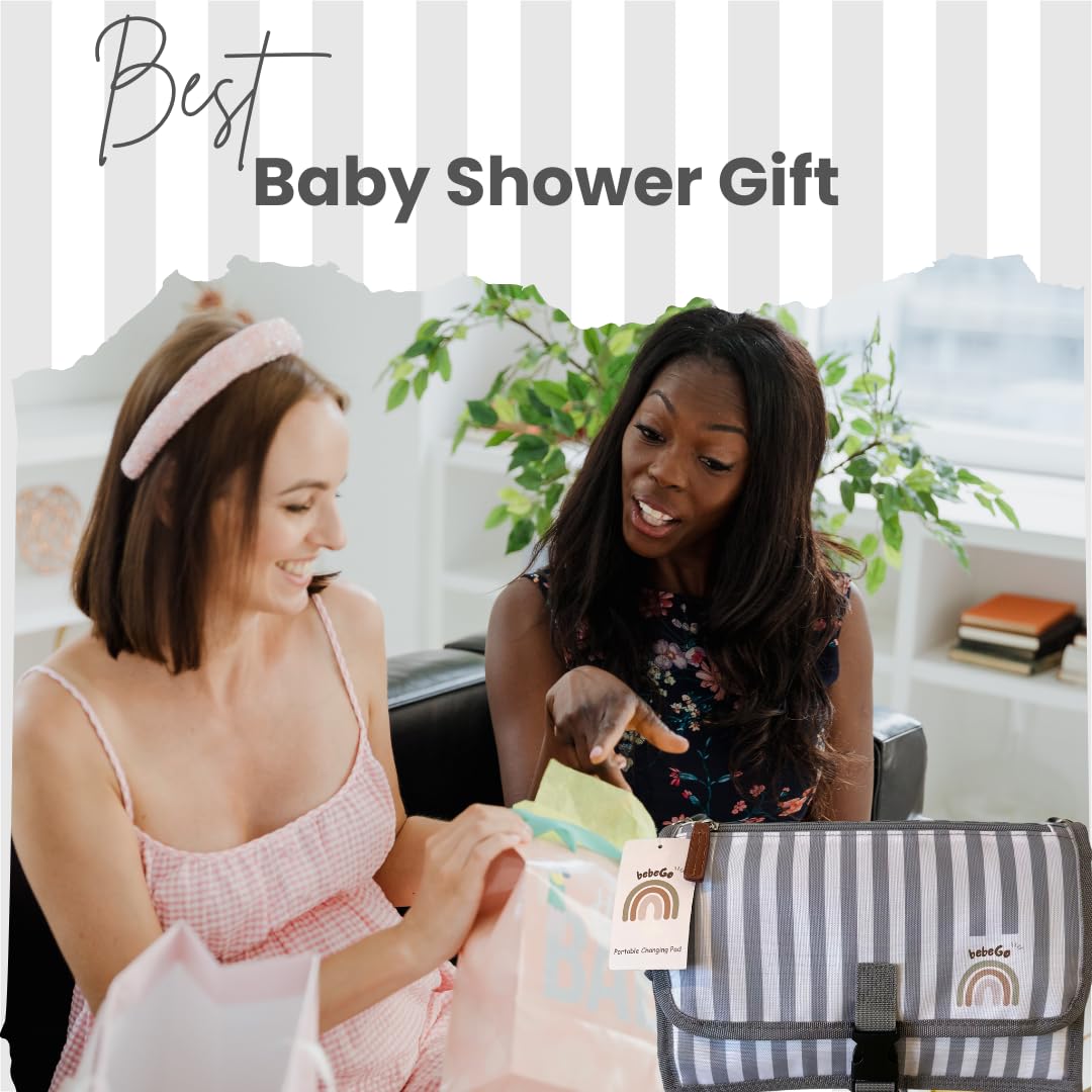 New X-Large Portable Diaper Changing Pad with Strap - Waterproof Foldup Baby Diaper Changing Mat with Zippered Storage - Multifunction Diaper Changing System - Shower Gift image 7 of 7 B0DJZX52SJ