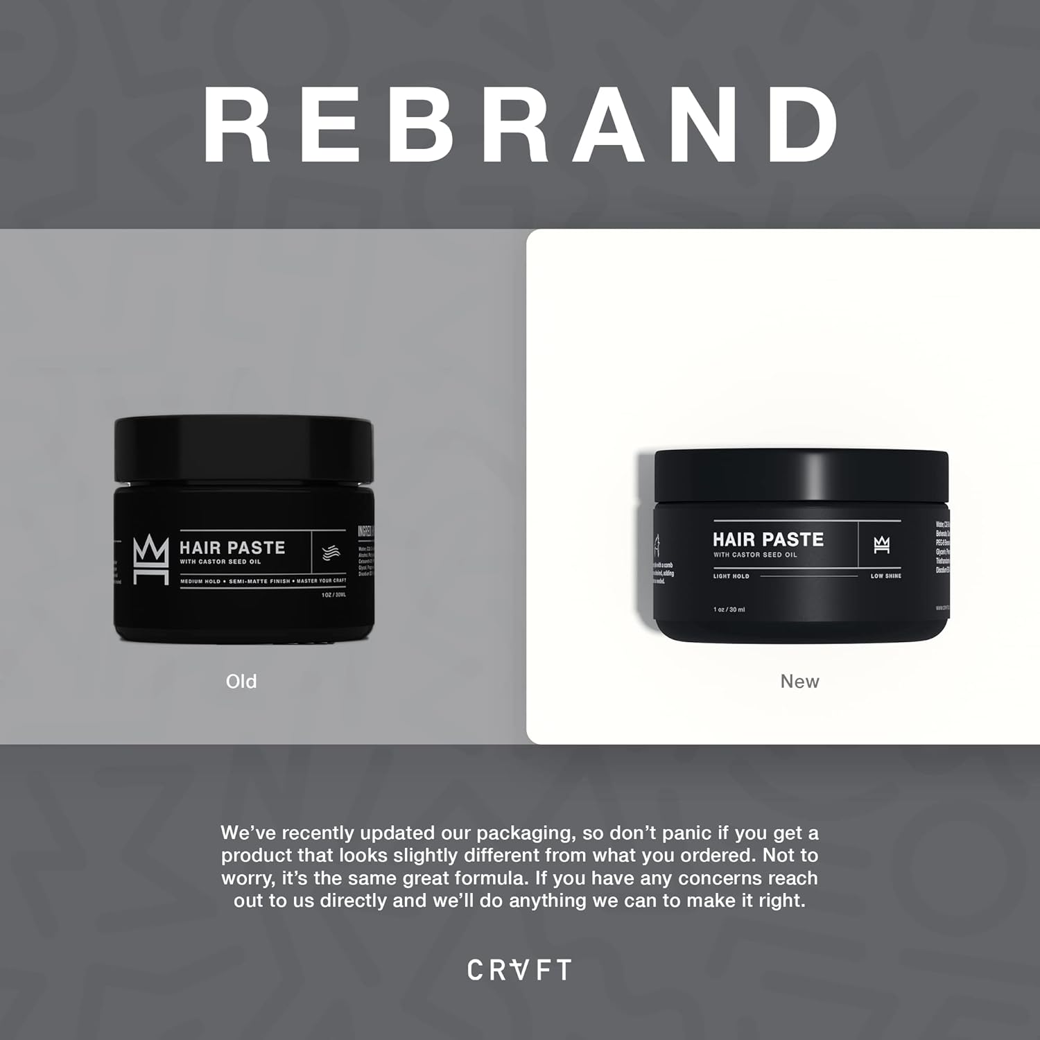 CRVFT Hair Paste 2oz | Light Hold/Low Shine [Matte] | Add Volume, Texture, & Definition | Ideal for All Hair Types & Lengths | Lightweight [Dry Paste] Styler | Made in the USA | Paraben & Sulfate Free : Everything Else